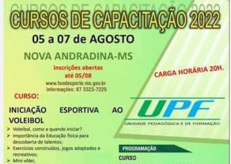 Inscrições para o curso gratuito de Iniciação Esportiva ao Voleibol estão abertas