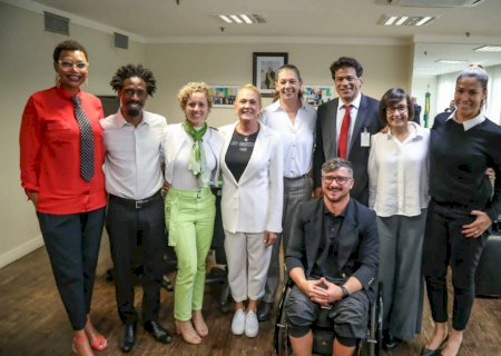 Hortência e Raí manifestam apoio à gestão de Ana Moser em reunião com a ministra