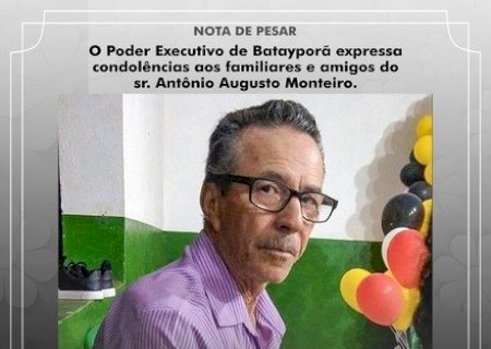 Nota de pesar: falecimento de Antônio Augusto Monteiro