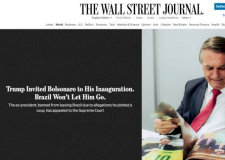 Bolsonaro fora da posse de Trump é destaque na mídia internacional