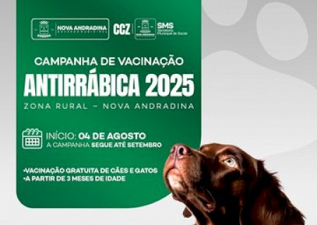 Nova Andradina inicia campanha de vacinação antirrábica pela zona rural