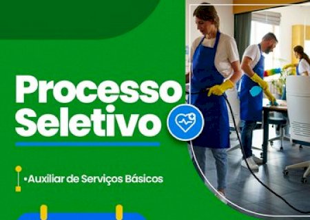 Prefeitura abre processo seletivo para Auxiliar de Serviços Básicos