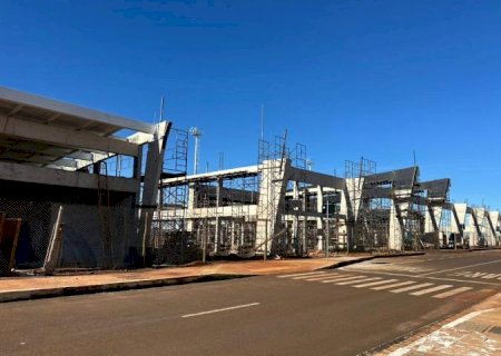 Mais moderno e funcional, novo receptivo do aeroporto ganha forma com avanço das obras em Dourados
