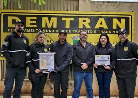 DEMTRAN recebe Certificado de Reconhecimento do CETRANMS pelo Maio Amarelo